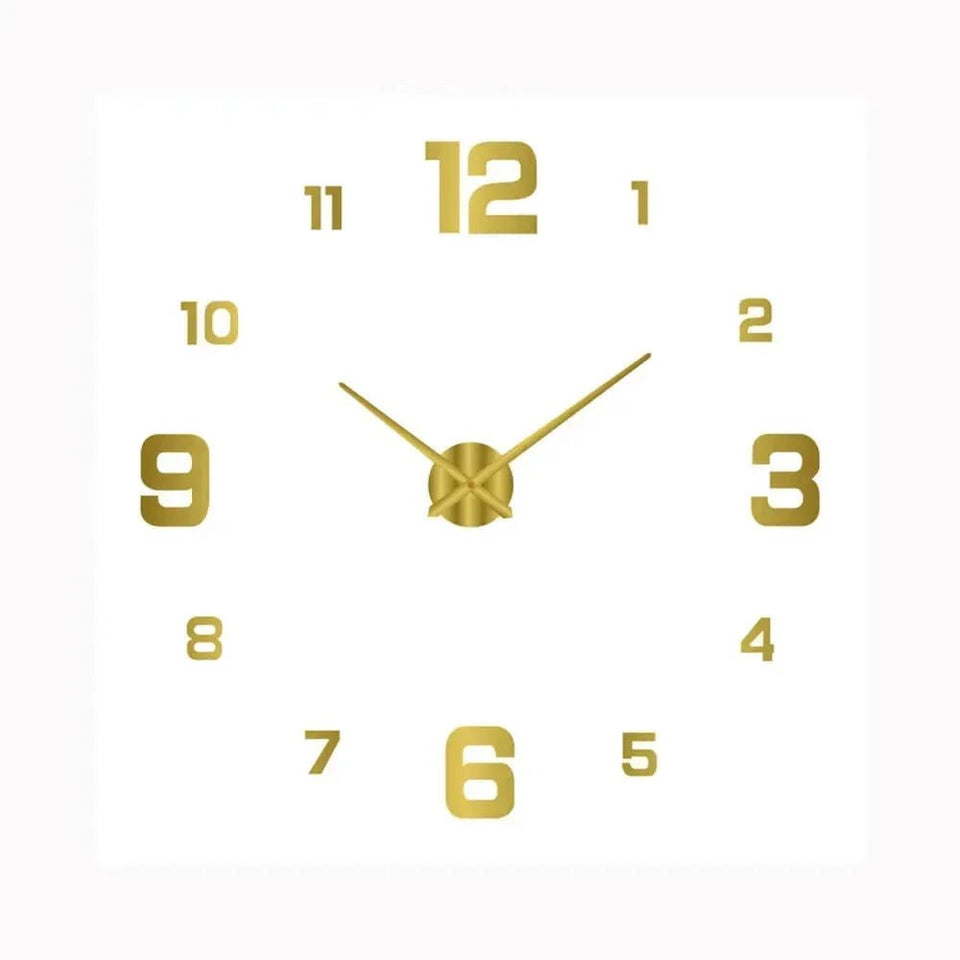 Silent Wall Clock Minimalist Dial Elegant Finish-Home Decor > Clocks-casanuva-White Gold-casanuva
