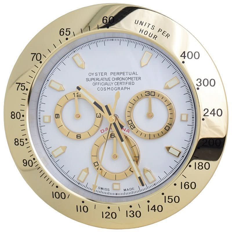 Silent Wall Clock Stainless Steel Frame Luminous Hands 33 cm-Home Decor > Clocks-casanuva-casanuva
