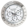 Silent Wall Clock Stainless Steel Frame Luminous Hands 33 cm-Home Decor > Clocks-casanuva-Style#10-casanuva