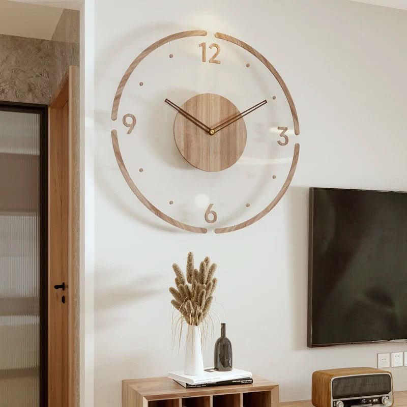 Silent Wooden Wall Clock Minimalist Design-Home Decor > Clocks-casanuva-casanuva
