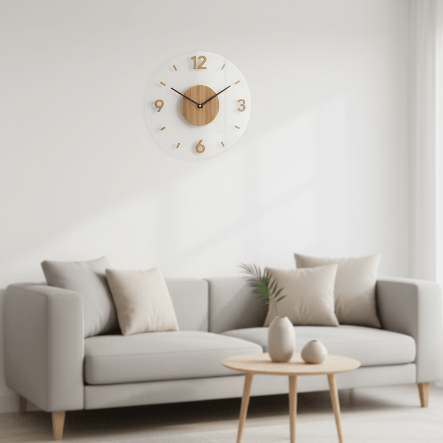 Silent Wooden Wall Clock Minimalist Design-Home Decor > Clocks-casanuva-casanuva