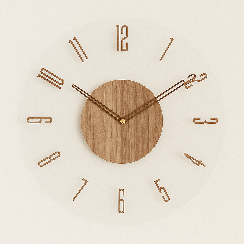 Silent Wooden Wall Clock Minimalist Design-Home Decor > Clocks-casanuva-Design. 2-casanuva