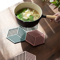 Silicone Geometric Coasters Set of 5 Heat Resistant Non Slip-Kitchen & Dining > Coasters-casanuva-casanuva