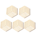 Silicone Geometric Coasters Set of 5 Heat Resistant Non Slip-Kitchen & Dining > Coasters-casanuva-White-casanuva