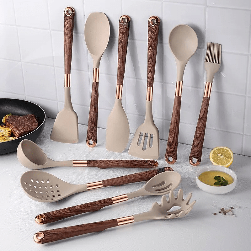 Silicone Kitchen Utensil Set with Versatile Design-Kitchen & Dining > Cooking Utensils-casanuva-casanuva