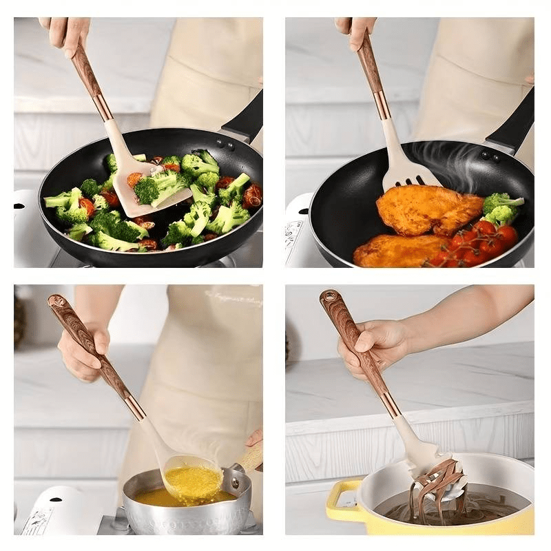 Silicone Kitchen Utensil Set with Versatile Design-Kitchen & Dining > Cooking Utensils-casanuva-casanuva