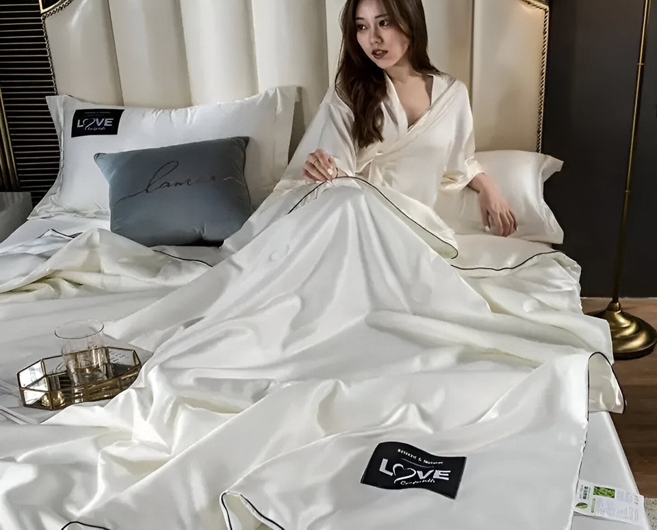 Silk Duvet for Year-Round Comfort and Softness-Bedding & Bath > Blankets-casanuva-White-150X200Cm-casanuva
