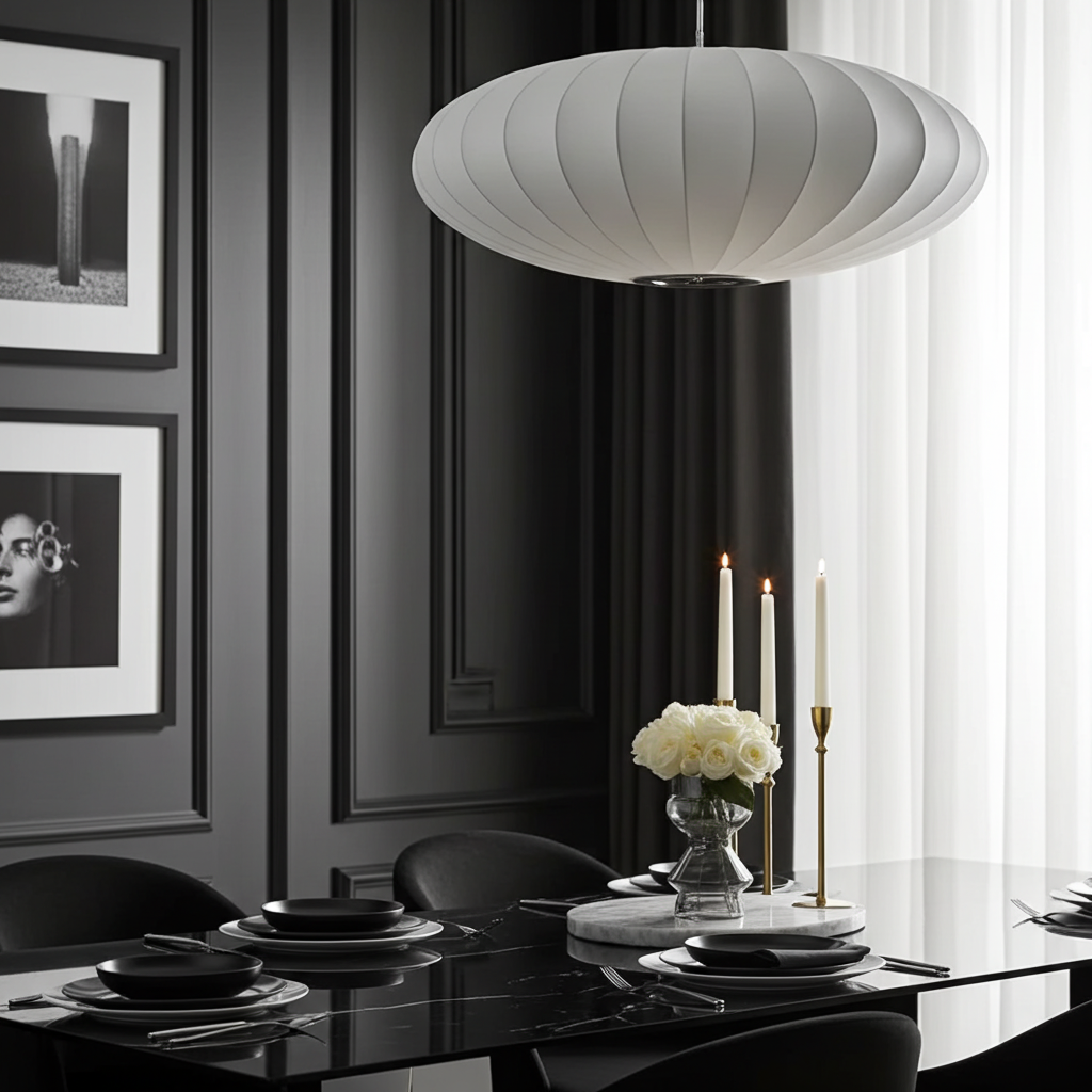 Silk Japanese Wabi Sabi Chandelier Light Fixture-Lighting > Chandeliers & Pendant Lights-casanuva-casanuva