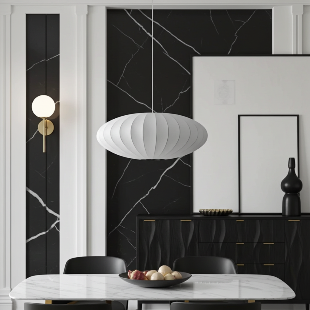 Silk Japanese Wabi Sabi Chandelier Light Fixture-Lighting > Chandeliers & Pendant Lights-casanuva-casanuva