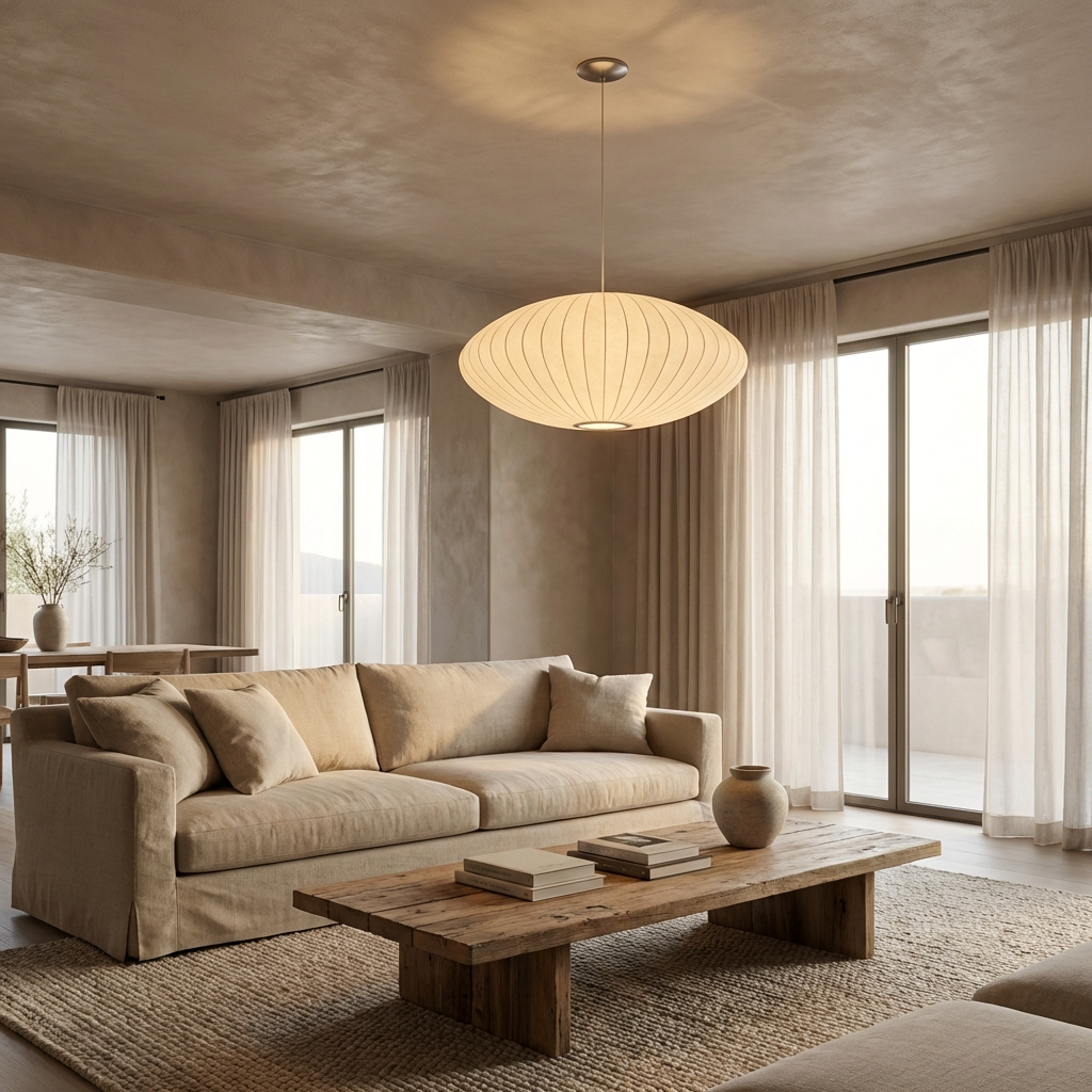 Silk Japanese Wabi Sabi Chandelier Light Fixture-Lighting > Chandeliers & Pendant Lights-casanuva-casanuva