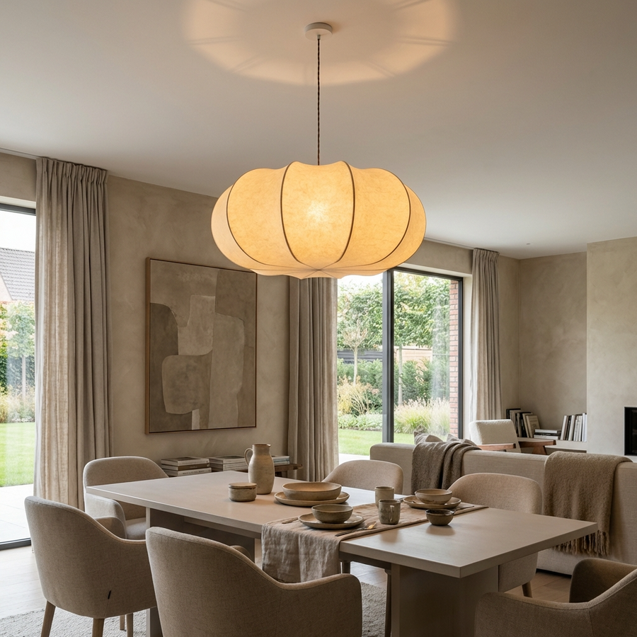 Silk Japanese Wabi-Sabi Chandelier Light Fixture-Lighting > Chandeliers & Pendant Lights-casanuva-casanuva