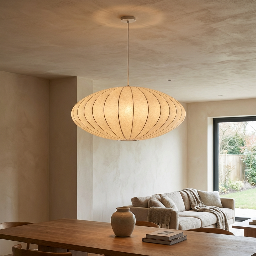 Silk Japanese Wabi Sabi Chandelier Light Fixture-Lighting > Chandeliers & Pendant Lights-casanuva-casanuva