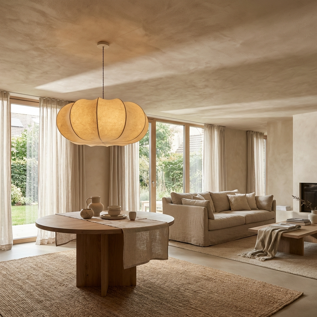 Silk Japanese Wabi-Sabi Chandelier Light Fixture-Lighting > Chandeliers & Pendant Lights-casanuva-casanuva