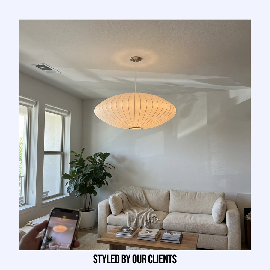 Silk Japanese Wabi Sabi Chandelier Light Fixture-Lighting > Chandeliers & Pendant Lights-casanuva-casanuva
