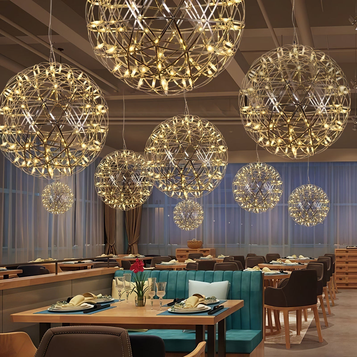 Silver Ball Pendant Light-Lighting > Pendant Lights-casanuva-casanuva