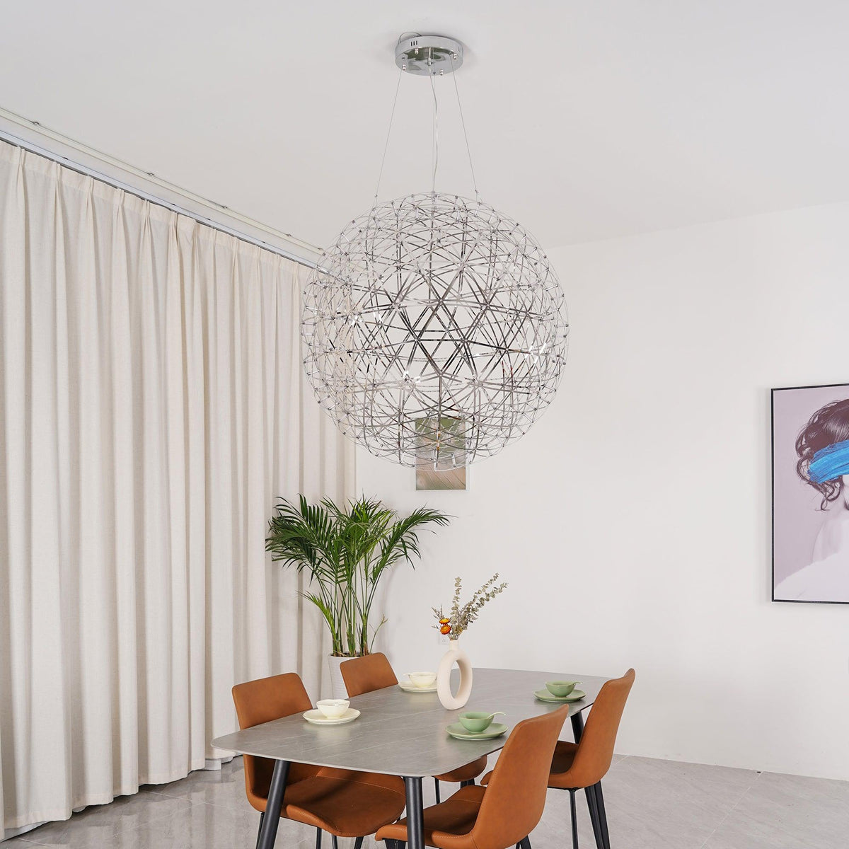Silver Ball Pendant Light-Lighting > Pendant Lights-casanuva-casanuva
