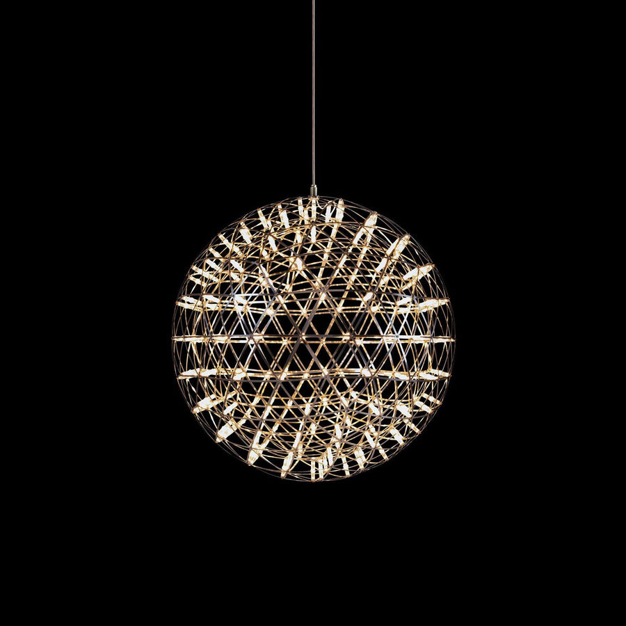 Silver Ball Pendant Light-Lighting > Pendant Lights-casanuva-42 heads 50cmx50cm-Silver-Warm Light-casanuva