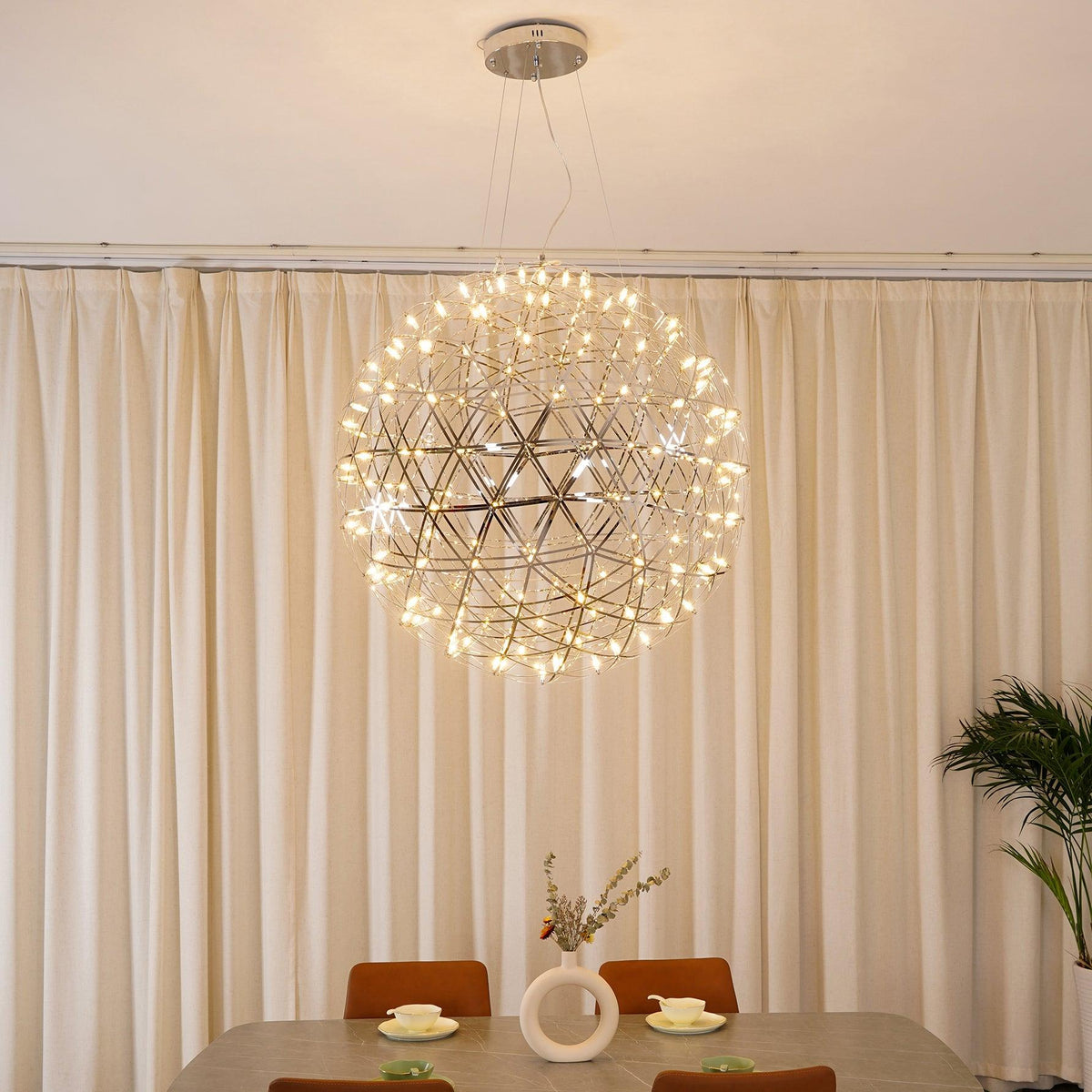 Silver Ball Pendant Light-Lighting > Pendant Lights-casanuva-casanuva