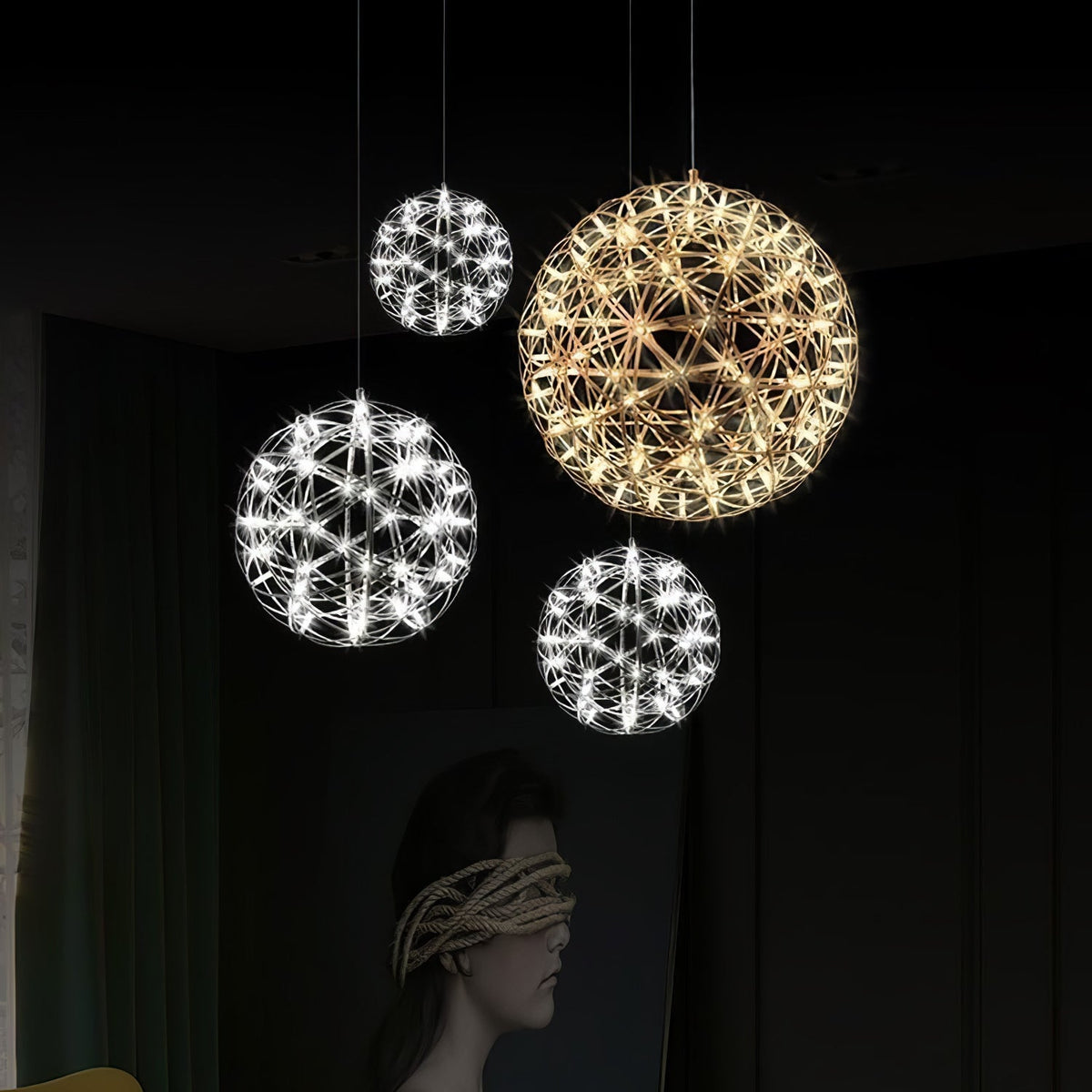 Silver Ball Pendant Light-Lighting > Pendant Lights-casanuva-casanuva
