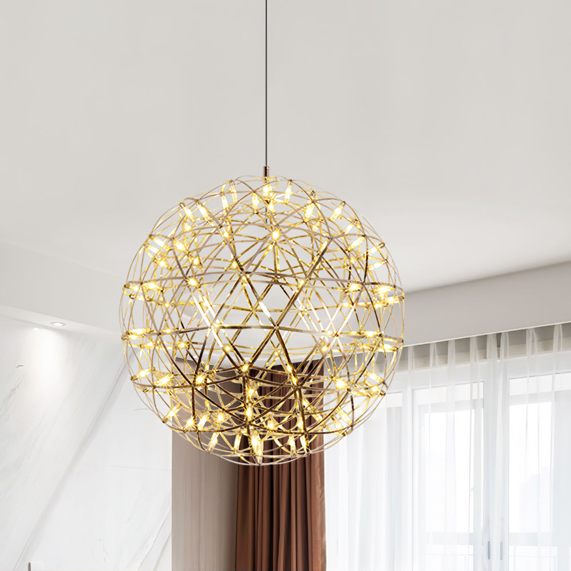 Silver Ball Pendant Light-Lighting > Pendant Lights-casanuva-casanuva