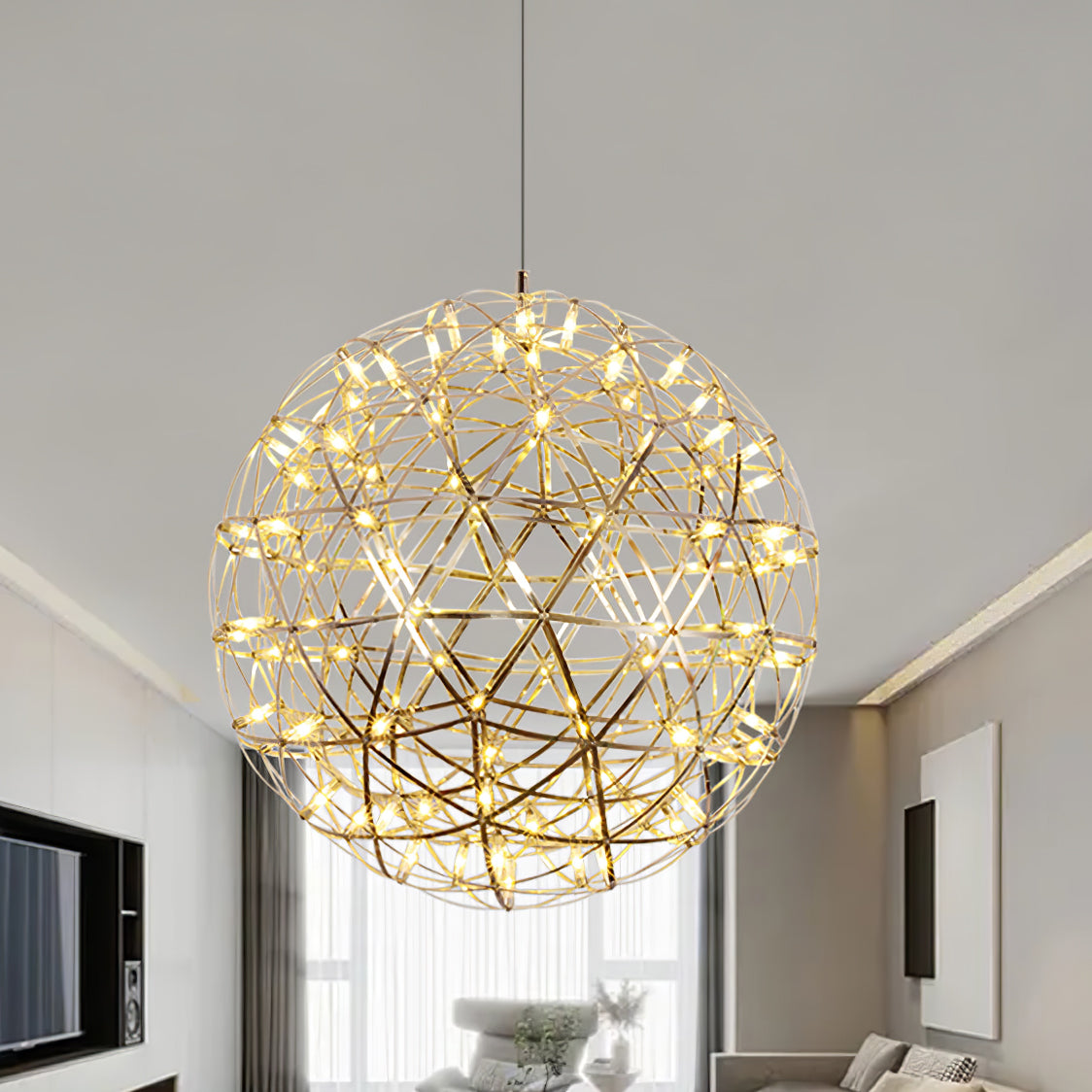 Silver Ball Pendant Light-Lighting > Pendant Lights-casanuva-casanuva