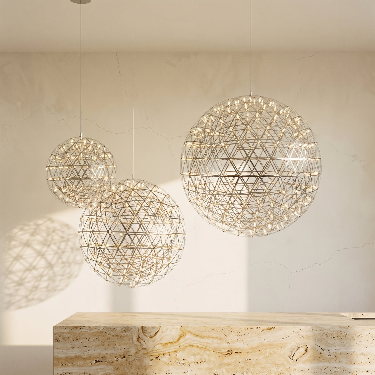 Silver Ball Pendant Light-Lighting > Pendant Lights-casanuva-casanuva