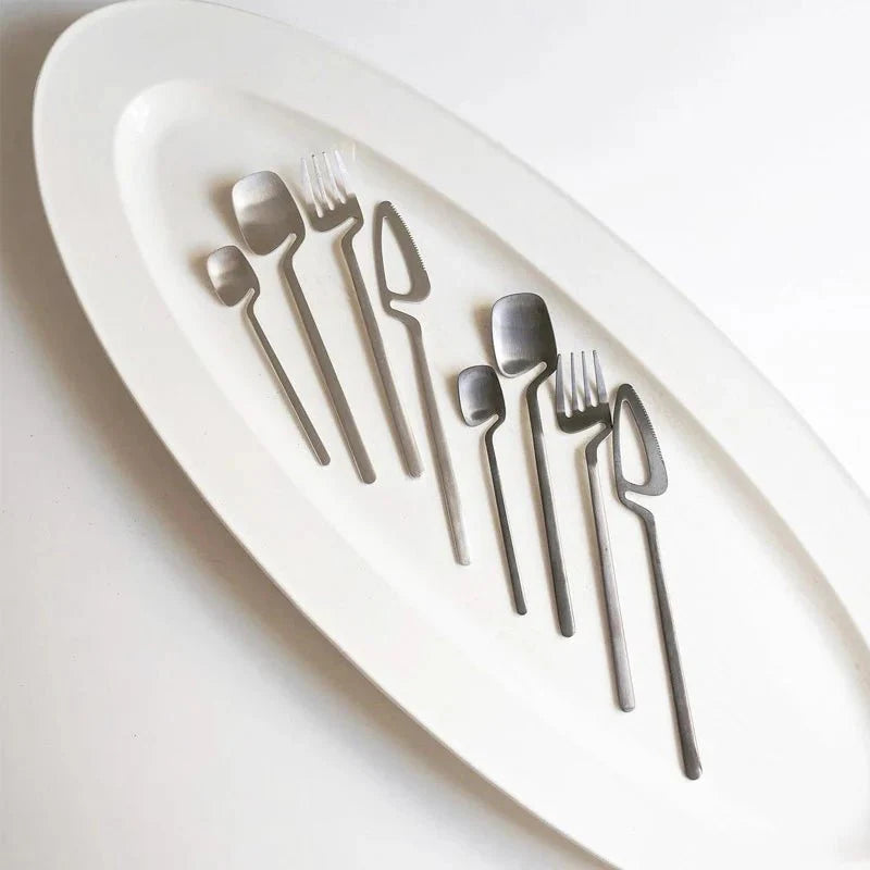 Skeleton Cutlery Set Luxe Stainless Steel Contemporary Design-Kitchen & Dining > Cutlery-casanuva-casanuva