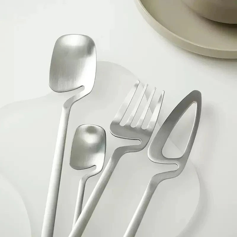 Skeleton Cutlery Set Luxe Stainless Steel Contemporary Design-Kitchen & Dining > Cutlery-casanuva-casanuva