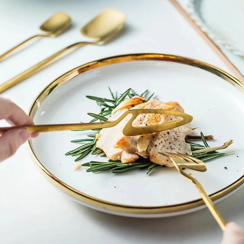 Skeleton Cutlery Set Luxe Stainless Steel Contemporary Design-Kitchen & Dining > Cutlery-casanuva-casanuva