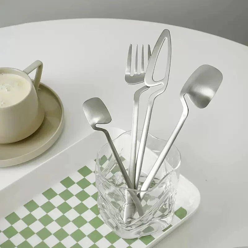 Skeleton Cutlery Set Luxe Stainless Steel Contemporary Design-Kitchen & Dining > Cutlery-casanuva-casanuva