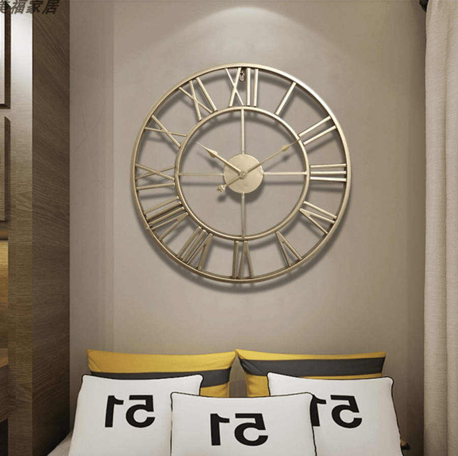 Skeleton Wall Clock Wrought Iron Silent Movement-Home Decor > Clocks-casanuva-casanuva