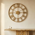 Skeleton Wall Clock Wrought Iron Silent Movement-Home Decor > Clocks-casanuva-casanuva
