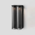 Slim LED Wall Lamp-Lighting > Wall Lights-casanuva-2 heads 2 heads 16.5cmx31-Black + Smoke gray glass-Warm Light-casanuva