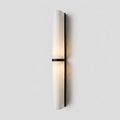 Slim LED Wall Lamp-Lighting > Wall Lights-casanuva-2 heads 2 heads 8.5cmx60c-Black + White glass-Warm Light-casanuva