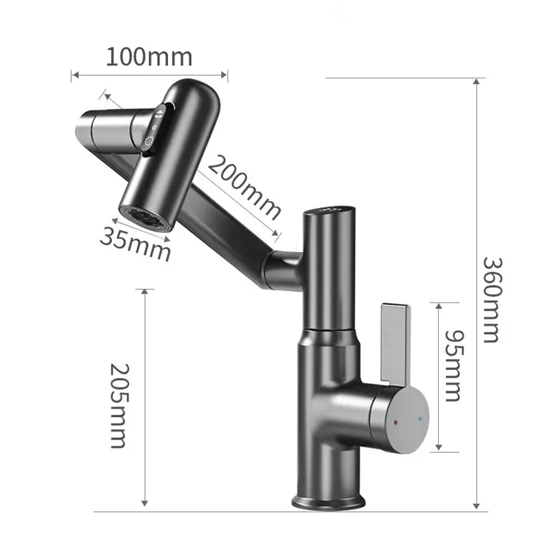 Smart Faucet with LED Temperature Display for Kitchen and Bathroom-Kitchen & Dining > Kitchen Faucets-casanuva-casanuva
