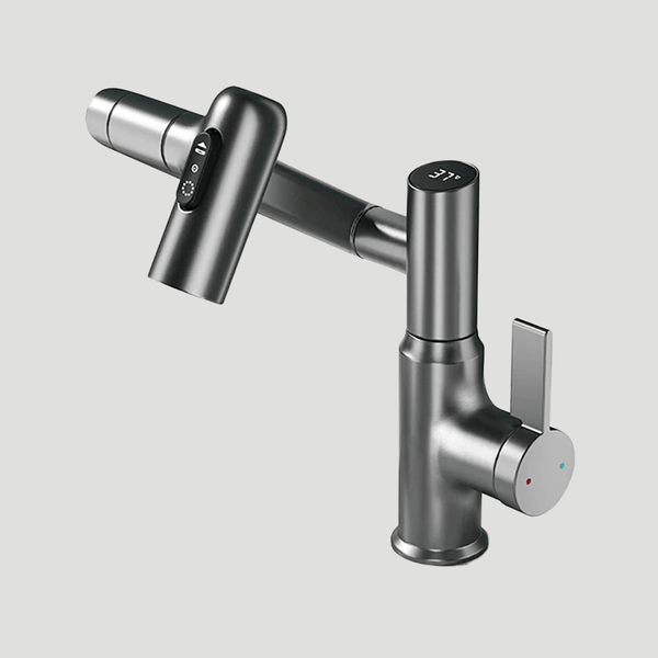 Smart Faucet with LED Temperature Display for Kitchen and Bathroom-Kitchen & Dining > Kitchen Faucets-casanuva-Matte Black-casanuva