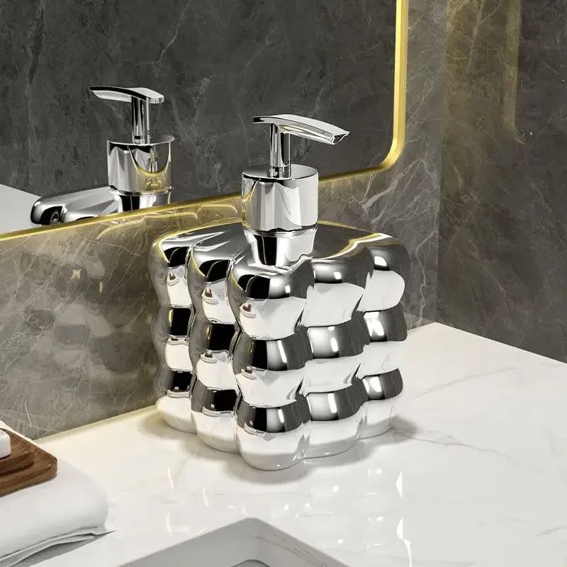 Soap Dispenser Luxe Design for Bathroom and Kitchen-Bedding & Bath > Bathroom Accessories-casanuva-Silver-casanuva