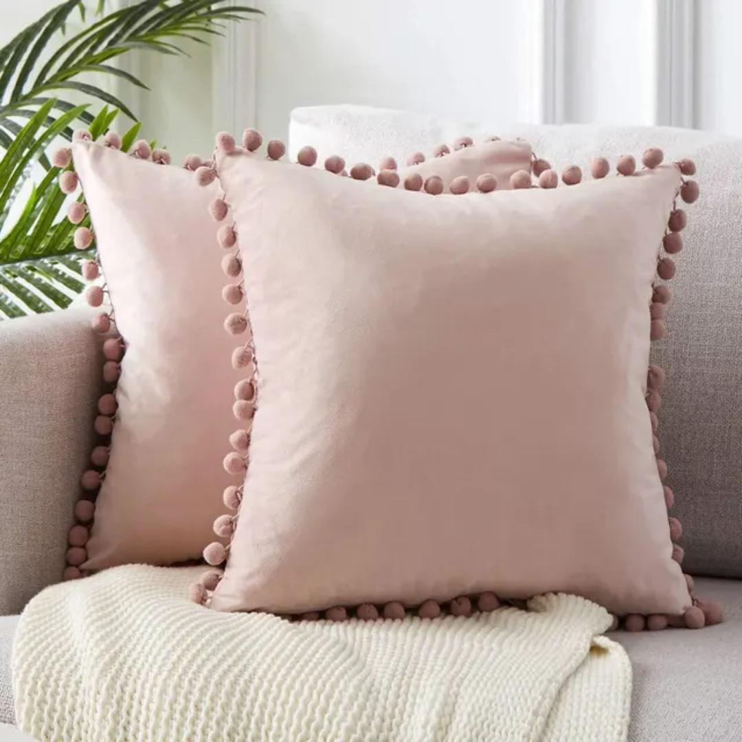 Sofa Cushion Scandinavian Design Soft Natural Fabric 45x45 cm-Covers & Textiles > Throw Pillows-casanuva-Pink-casanuva