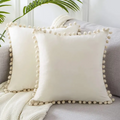 Sofa Cushion Scandinavian Design Soft Natural Fabric 45x45 cm-Covers & Textiles > Throw Pillows-casanuva-White-casanuva