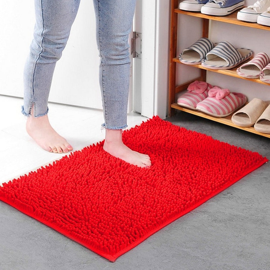 Soft Chenille Bath Mat-Bedding & Bath > Bath Mats-casanuva-Red-16"x24"-casanuva
