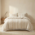 Soft Stripe Duvet Set with Tassels 3 Piece Set-Bedding & Bath > Bedding Sets-casanuva-casanuva