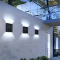Solar Black Up Down Outdoor Wall Light IP55-Lighting > Outdoor Lighting-casanuva-casanuva