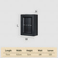 Solar Black Up Down Outdoor Wall Light IP55-Lighting > Outdoor Lighting-casanuva-casanuva