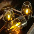 Solar Candle Light Stainless Steel Warm White LED for Garden Terrace Balcony-Lighting > Outdoor Lighting-casanuva-casanuva