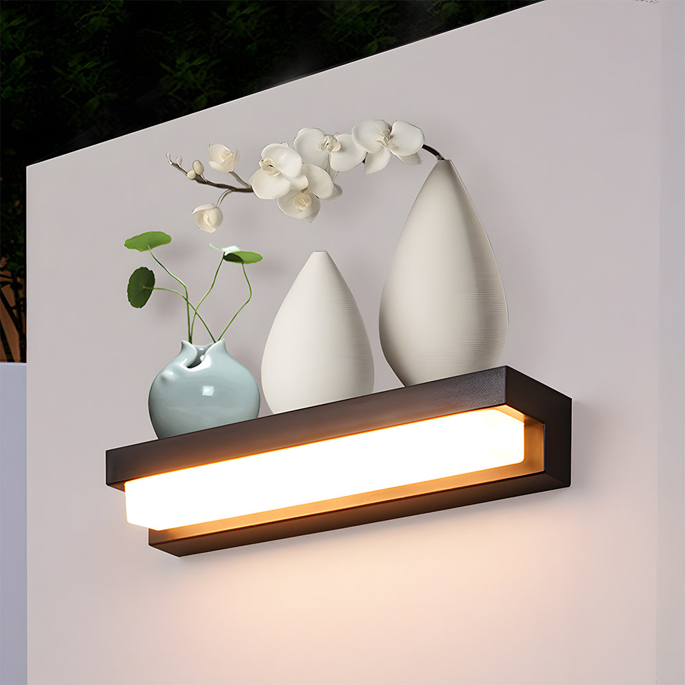Solar LED Outdoor Wall Light Black Finish-Lighting > Outdoor Lighting-casanuva-casanuva