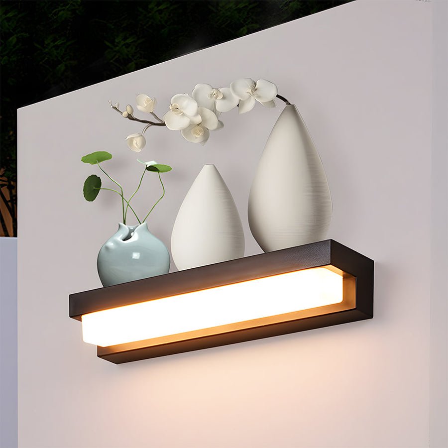 Solar LED Outdoor Wall Light Black Finish-Lighting > Outdoor Lighting-casanuva-casanuva