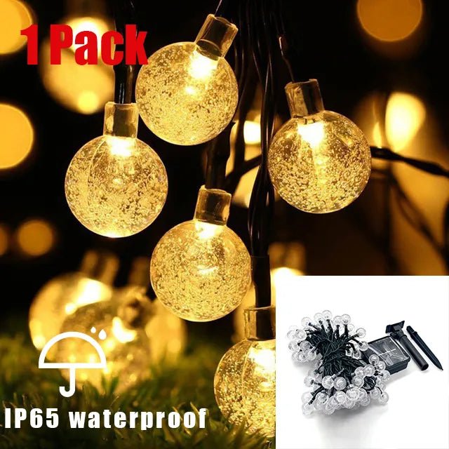 Solar LED String Lights Waterproof Outdoor Lighting 100 LEDs-Lighting > Outdoor Lighting-casanuva-5M 20LEDs-Warm-casanuva