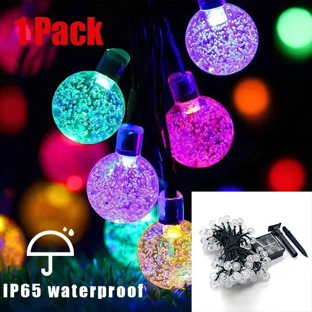Solar LED String Lights Waterproof Outdoor Lighting 100 LEDs-Lighting > Outdoor Lighting-casanuva-5M 20LEDs-Color-casanuva