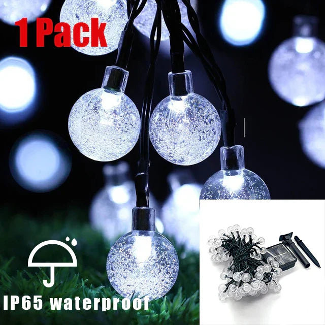 Solar LED String Lights Waterproof Outdoor Lighting 100 LEDs-Lighting > Outdoor Lighting-casanuva-5M 20LEDs-White-casanuva