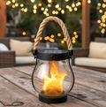 Solar Lantern with Flame Effect-Lighting > Outdoor Lighting-casanuva-casanuva